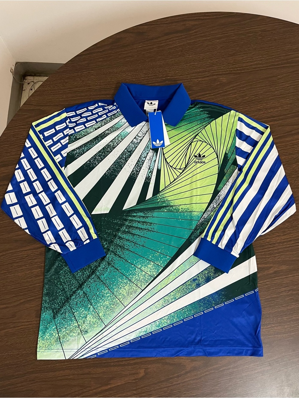 NWT Adidas Originals Archive Loose Goalkeeper Jersey Power Blue Mens L KC7918